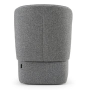 Souza - Modern Grey Fabric Swivel Dining Chair — view 4