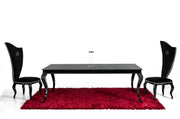Sovereign Transitional Black Crocodile Dining Table w/ Black Gloss Legs — view 2