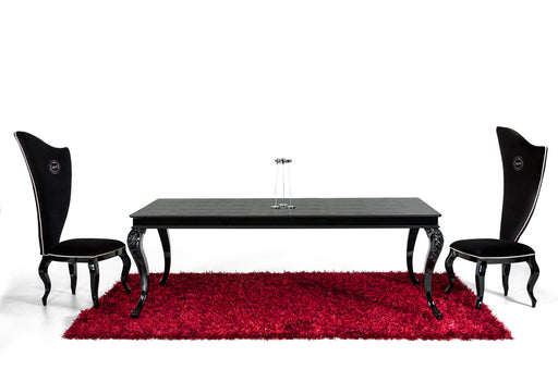Sovereign Transitional Black Crocodile Dining Table w/ Black Gloss Legs — view 2