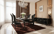 Sovereign Transitional Black Crocodile Dining Table w/ Black Gloss Legs — view 5