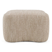 Spiro - Modern Beige Fabric Ottoman — view 3