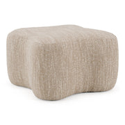 Spiro - Modern Beige Fabric Ottoman — view 4