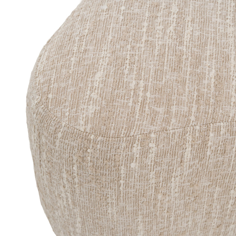 Spiro - Modern Beige Fabric Ottoman — view 5