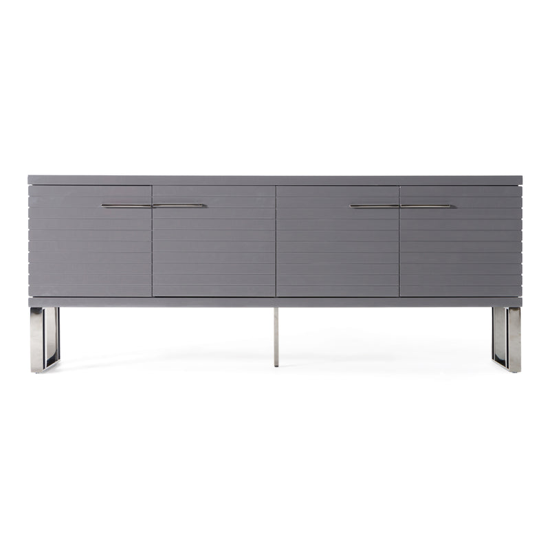 Splendor - Grey High Gloss Slatted Buffet