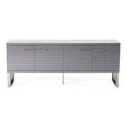 Splendor - Grey High Gloss Slatted Buffet — view 2