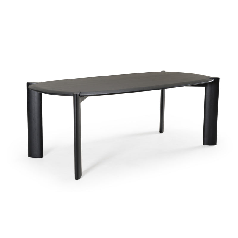 Steven - Modern Black Oval Dining Table — view 4