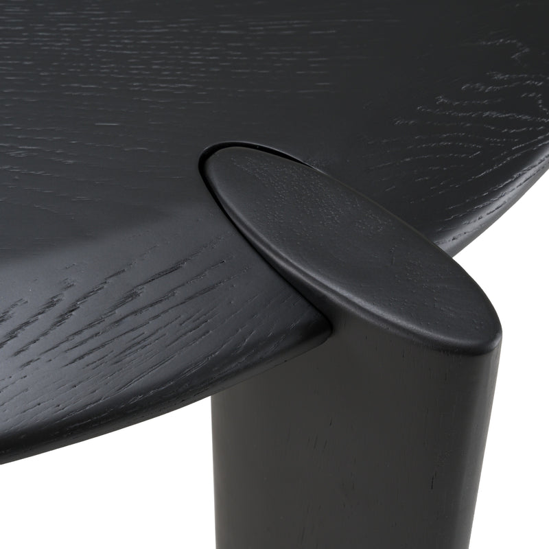 Steven - Modern Black Oval Dining Table — view 5