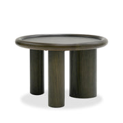 Strauss - Contemporary Brown Ash Round Nesting Table Set — view 3