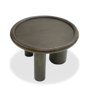 Strauss - Contemporary Brown Ash Round Nesting Table Set — view 4