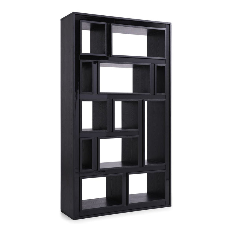Suffolk - Contemporary Black Ash Bookcase — view 5