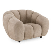 Suki - Modern Taupe Fabric Lounge Chair — view 2