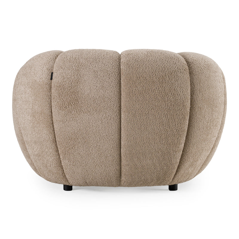 Suki - Modern Taupe Fabric Lounge Chair — view 4