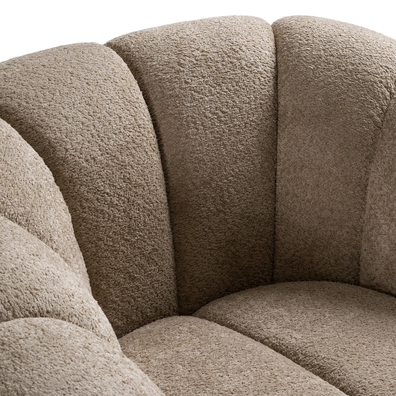 Suki - Modern Taupe Fabric Lounge Chair — view 5