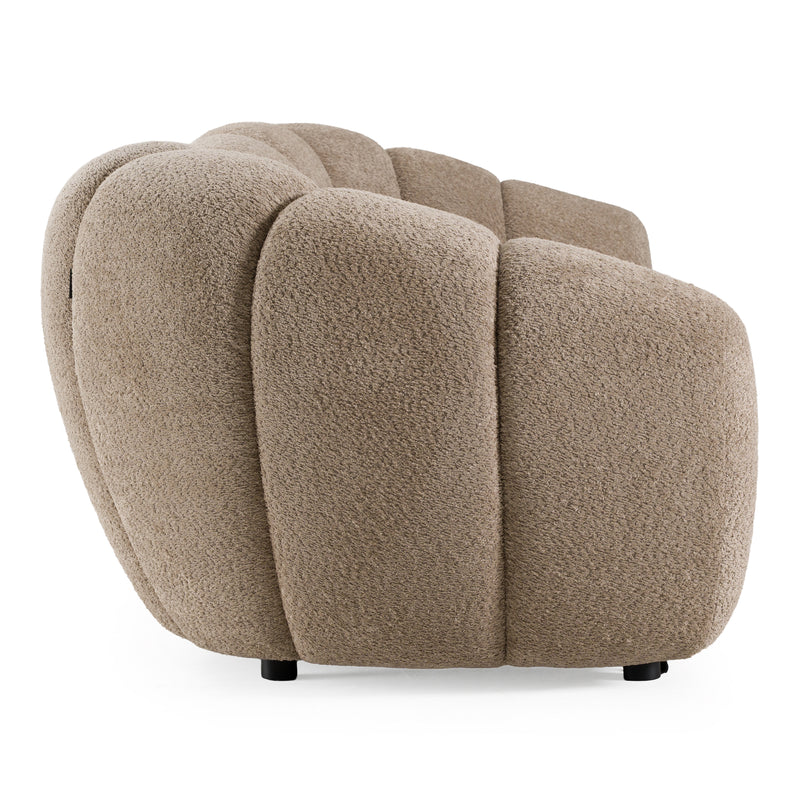Suki - Modern Taupe Fabric Sofa — view 3