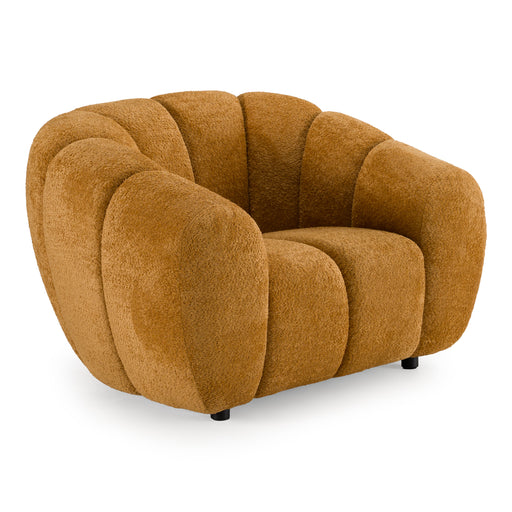 Suki - Modern Camel Fabric Lounge Chair — view 2