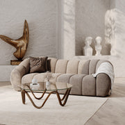Suki - Modern Taupe Fabric Sofa — view 5