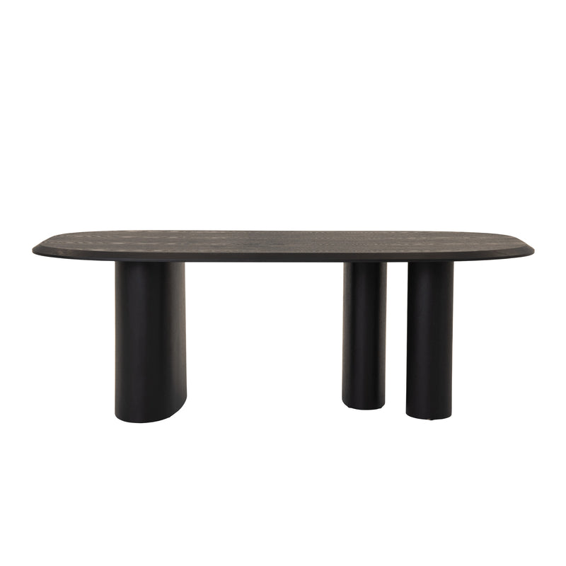 Summit - Modern 87" Black Ash Dining Table — view 2