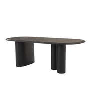 Summit - Modern 87" Black Ash Dining Table — view 4