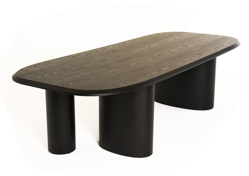Summit - Modern 118" Black Ash Dining Table — view 3