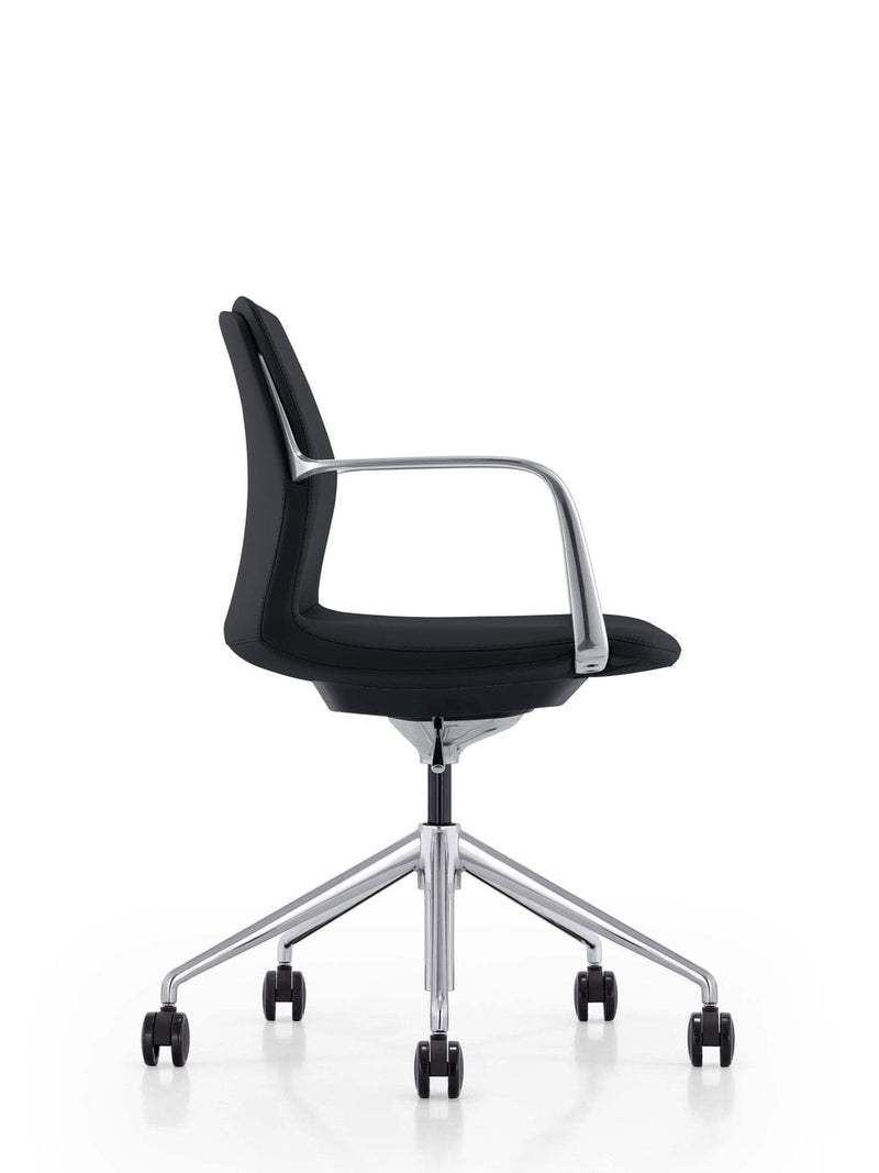 Sundar - Modern Black Mid Back Conference Office Chair — view 2
