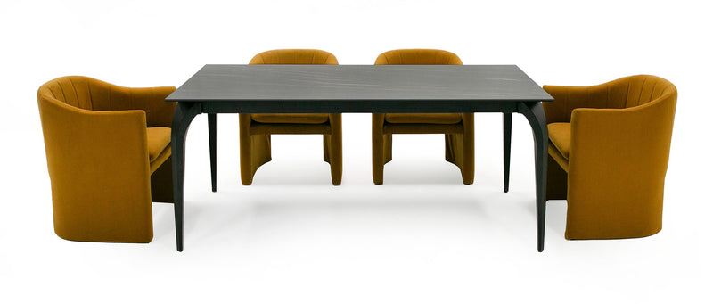 Suri - Modern Black Ceramic Extendable 71"/94.5" Dining Table — view 2