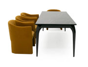 Suri - Modern Black Ceramic Extendable 71"/94.5" Dining Table — view 3