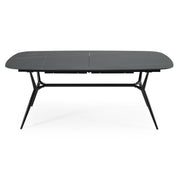 Suzie - Modern Ceramic + Black Ash Extendable Dining Table — view 4