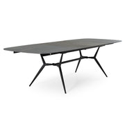Suzie - Modern Ceramic + Black Ash Extendable Dining Table — view 2