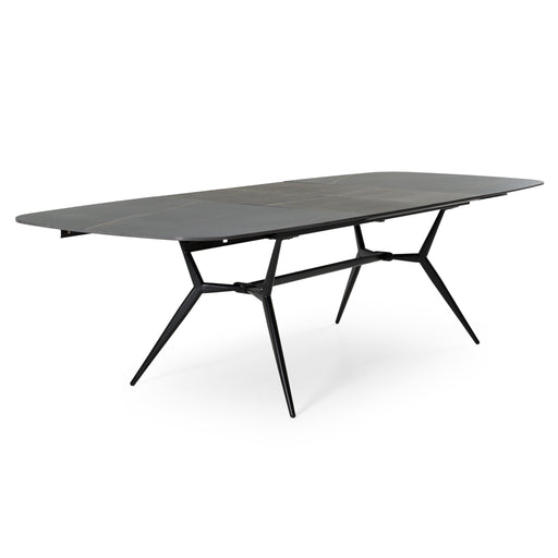 Suzie - Modern Ceramic + Black Ash Extendable Dining Table — view 2