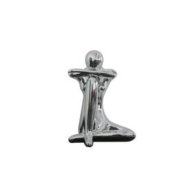 Resting Modern Silver Sculpture