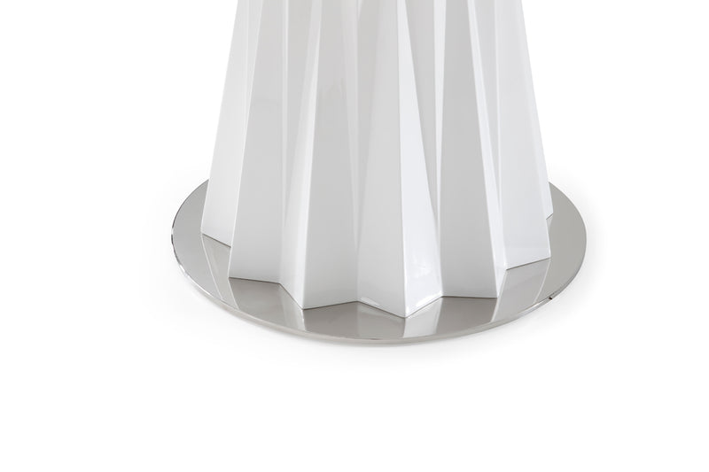 Cabaret Modern White Round Dining Table — view 2