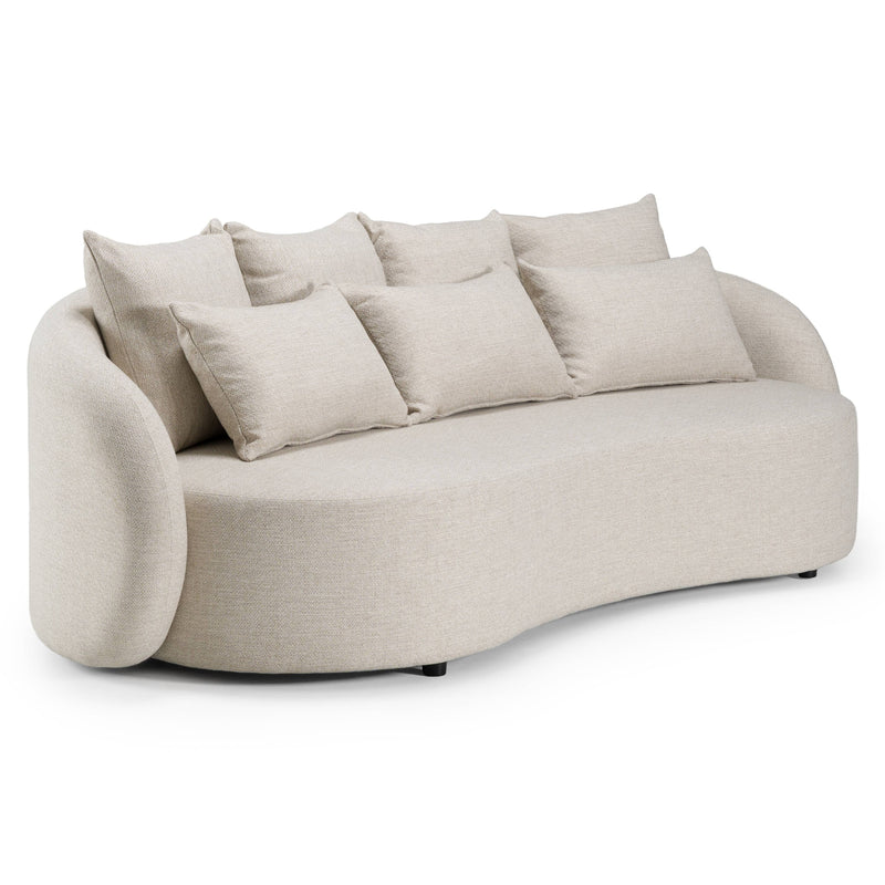 Tabarca - Outdoor Beige Fabric 3 Seat Sofa — view 3