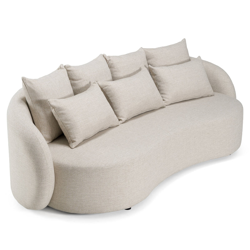 Tabarca - Outdoor Beige Fabric 3 Seat Sofa — view 4