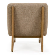 Tamari - Modern Tan Fabric + Natural Oak Accent Chair — view 4