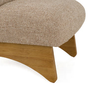 Tamari - Modern Tan Fabric + Natural Oak Accent Chair — view 5
