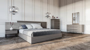 Enzo Italian Modern Grey Oak Nightstand — view 5