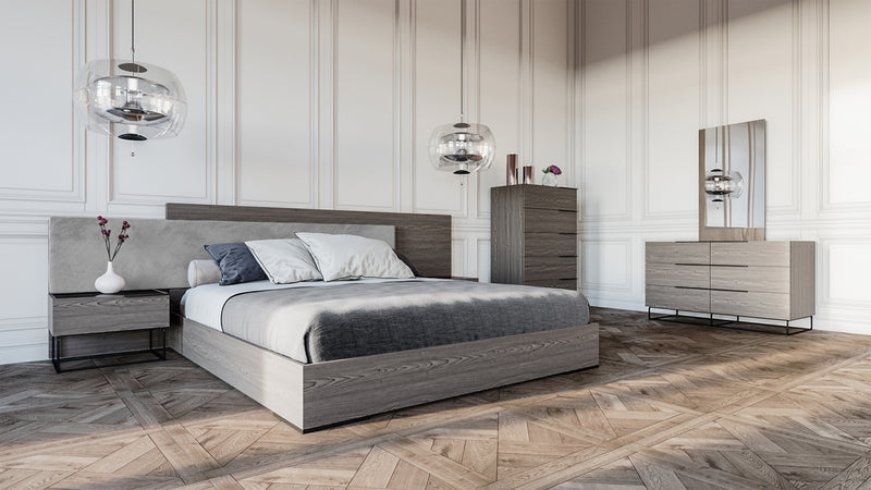 Enzo Italian Modern Grey Oak Dresser — view 3