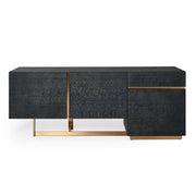 Tasha - Modern Black Ash + Brushed Gold Buffet — view 3