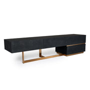 Tasha - Modern Black Ash + Brushed Gold TV Stand — view 4