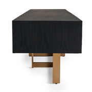 Tasha - Modern Black Ash + Brushed Gold TV Stand — view 5
