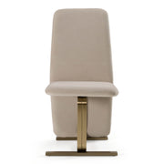Tasha - Modern Beige Velvet + Brushed Brass Dining Chair (Set of 2) — view 2