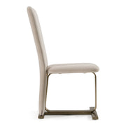Tasha - Modern Beige Velvet + Brushed Brass Dining Chair (Set of 2) — view 4