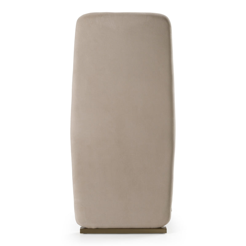 Tasha - Modern Beige Velvet + Brushed Brass Dining Chair (Set of 2) — view 5