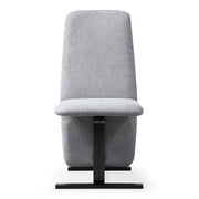 Tasha - Modern Grey Linen + Brushed Gunmetal Dining Chair (Set of 2)