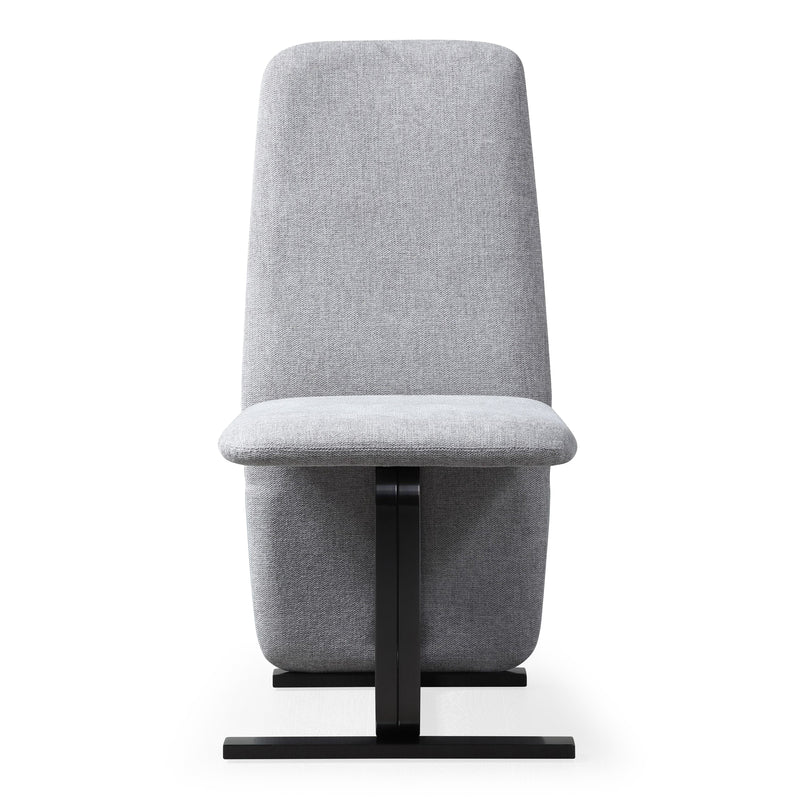 Tasha - Modern Grey Linen + Brushed Gunmetal Dining Chair (Set of 2)