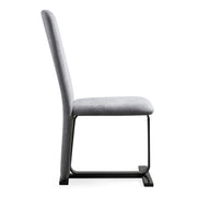 Tasha - Modern Grey Linen + Brushed Gunmetal Dining Chair (Set of 2) — view 3