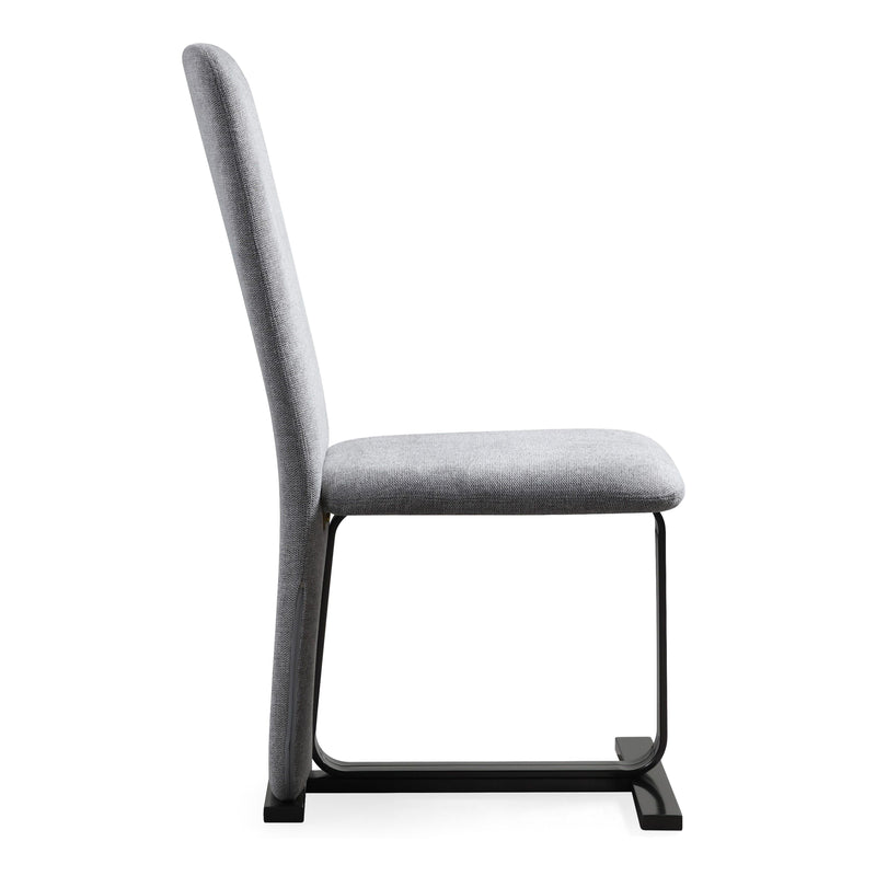 Tasha - Modern Grey Linen + Brushed Gunmetal Dining Chair (Set of 2) — view 3