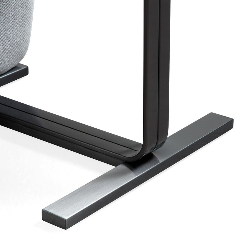 Tasha - Modern Grey Linen + Brushed Gunmetal Dining Chair (Set of 2) — view 5