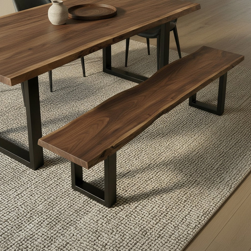 Taylor - X-Large 102" Modern Live Edge Dining Bench — view 5