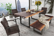 Taylor - Large 87" Modern Live Edge Wood Dining Bench — view 4
